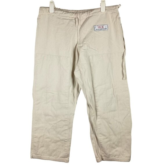 Howard Combat Kimonos HCK Martial Arts Pants Size 4 Unbleached Canvas Waist Tie - Picture 2 of 8